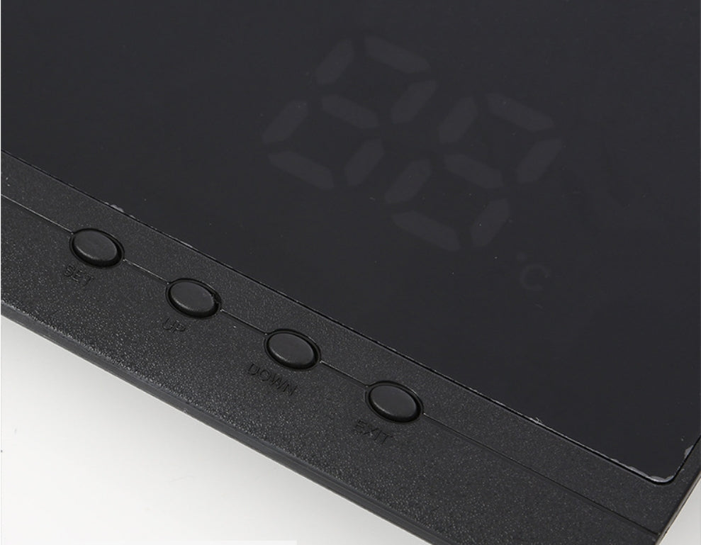 Ceas Digital de Masa AT PERFORMANCE®, cu Lumina Led Rosu, Alarma, 3 Niveluri de Luminozitate, Calendar, Temperatura, Functie Snooze, Mod de Noapte, 11x22cm.