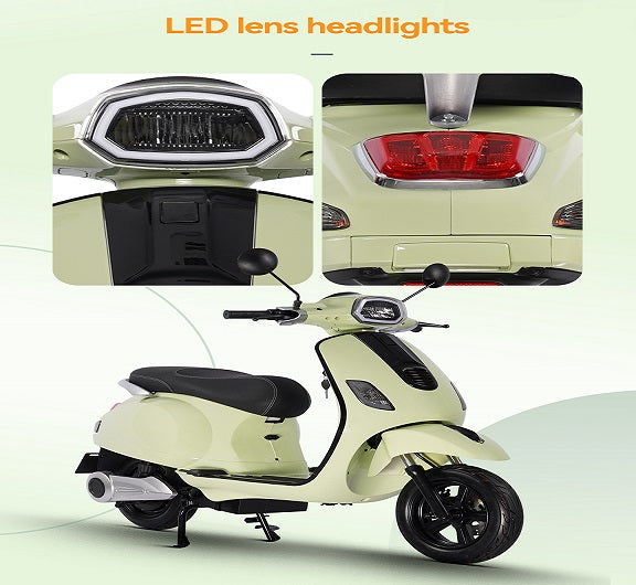 Scuter electric N-MOTO EL3, motor Bosch 1000 W, 45 km/h, autonomie 60 km, GPS, verde