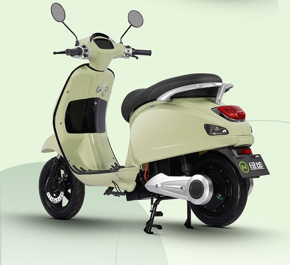 Scuter Electric N-Moto EL3 Verde – Motor Bosch 1000W, Dimensiuni 1760×540×1130mm, Greutate 65Kg, Viteză Max. 45 km/h, Autonomie 60 km, Baterii 72V, APP, GPS, Carte RAR (C.I.V) + CADOU Tricou N-Moto