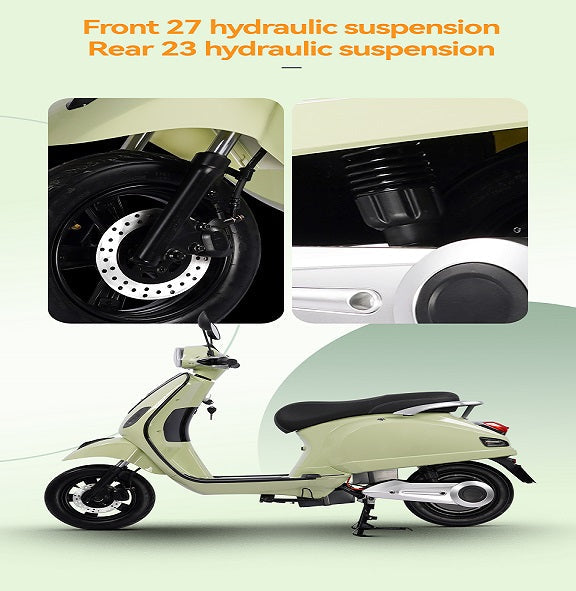 Scuter electric N-MOTO EL3, motor Bosch 1000 W, 45 km/h, autonomie 60 km, GPS, verde