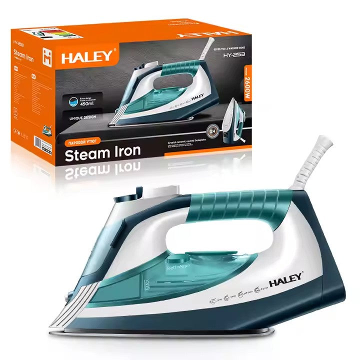 Fier de călcat cu abur HALEY HY-253, 2200 W, talpă ceramică, cablu 1,8 m, 1,7 kg