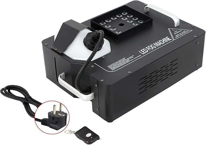 Mașină de fum verticală AT Performance, 1500 W, 24 LED RGB, control DMX512, rezervor 3 L