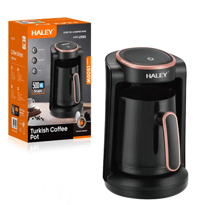 Ibric electric HALEY HY-2812, 1500 W, 500 ml, buton ON/OFF, pentru cafea, ceai și lapte