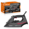 Fier de călcat cu abur HALEY HY-2060, 2400 W, talpă ceramică, rezervor 350 ml, cablu 1,5 m, negru
