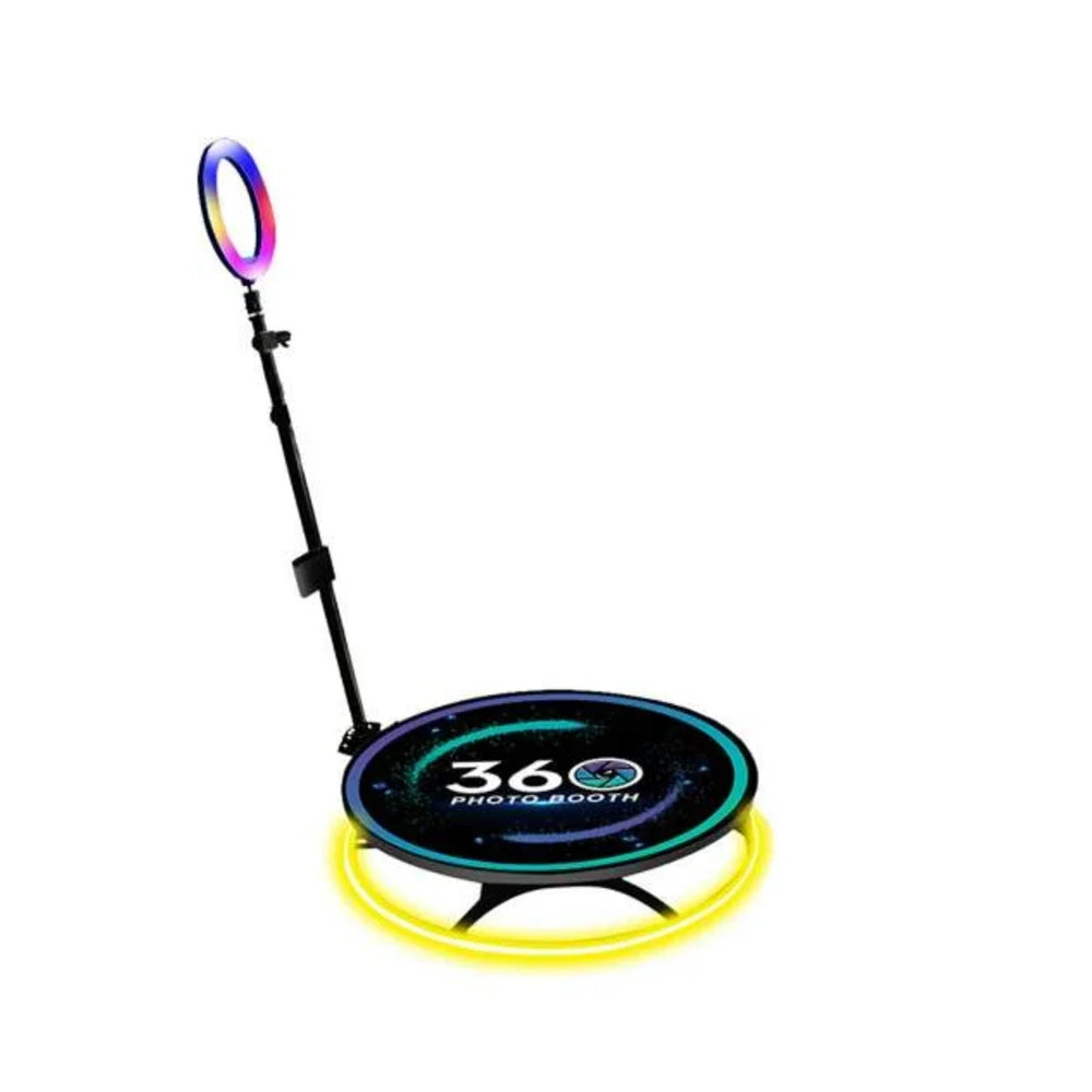 Platformă foto-video selfie 360 AT Performance, diametru 100 cm, braț rotativ reglabil, LED RGB, 3-4 persoane