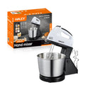 Mixer cu bol HALEY HY-1672, 300 W, 7 viteze, funcție turbo, bol inox, 4 tije incluse