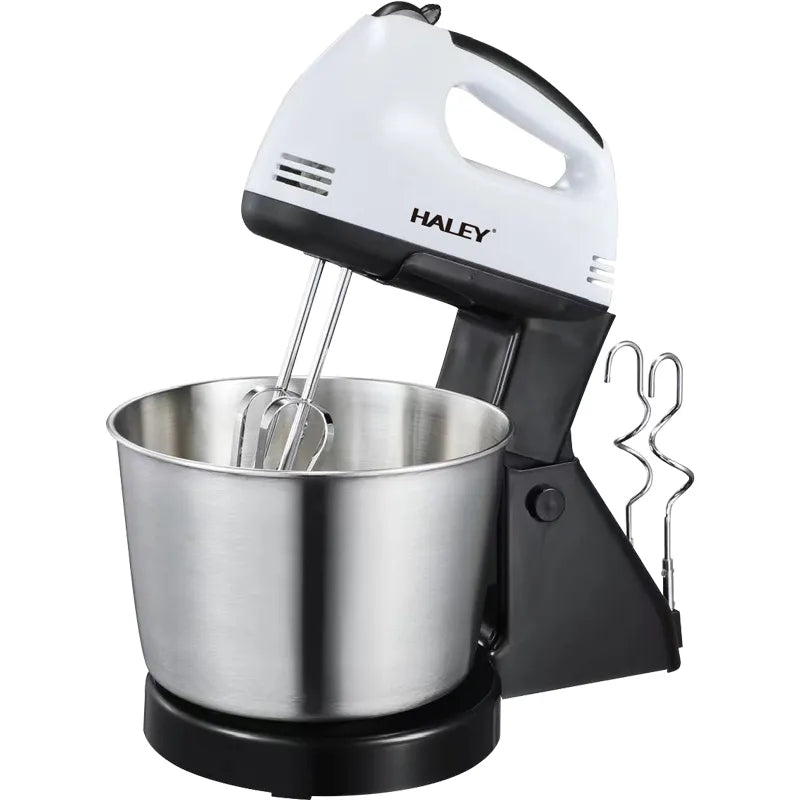 Mixer cu bol HALEY HY-1672, 300 W, 7 viteze, funcție turbo, bol inox, 4 tije incluse