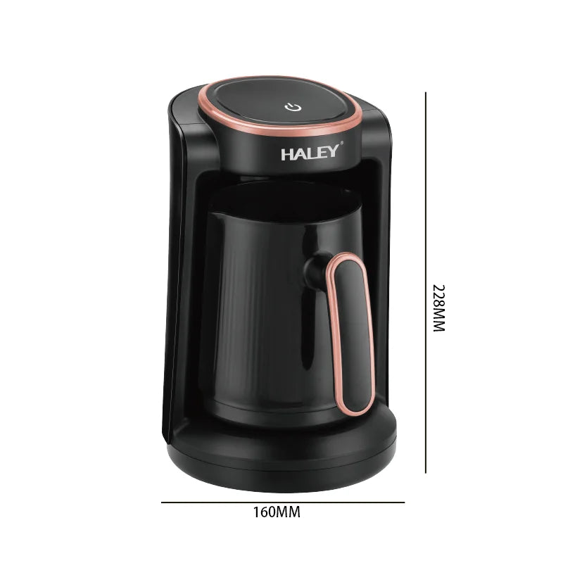 Ibric electric HALEY HY-2812, 1500 W, 500 ml, buton ON/OFF, pentru cafea, ceai și lapte