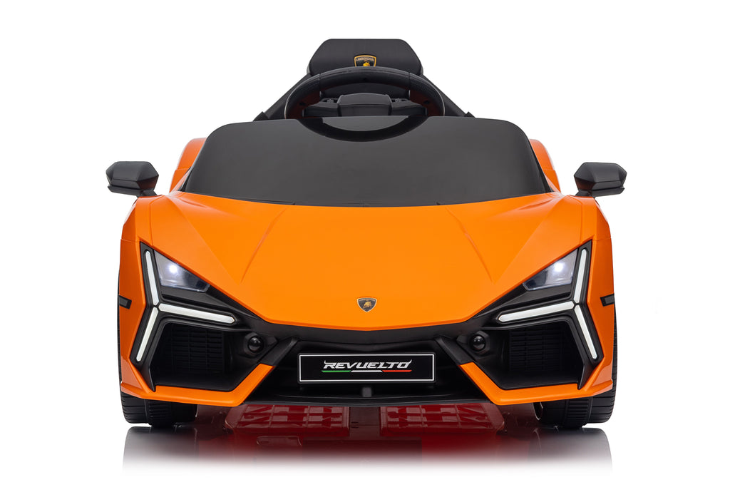 Mașinuță electrică pentru copii Lamborghini Revuelto, 12V 4,5 Ah, 2 motoare, autonomie 1-2 h