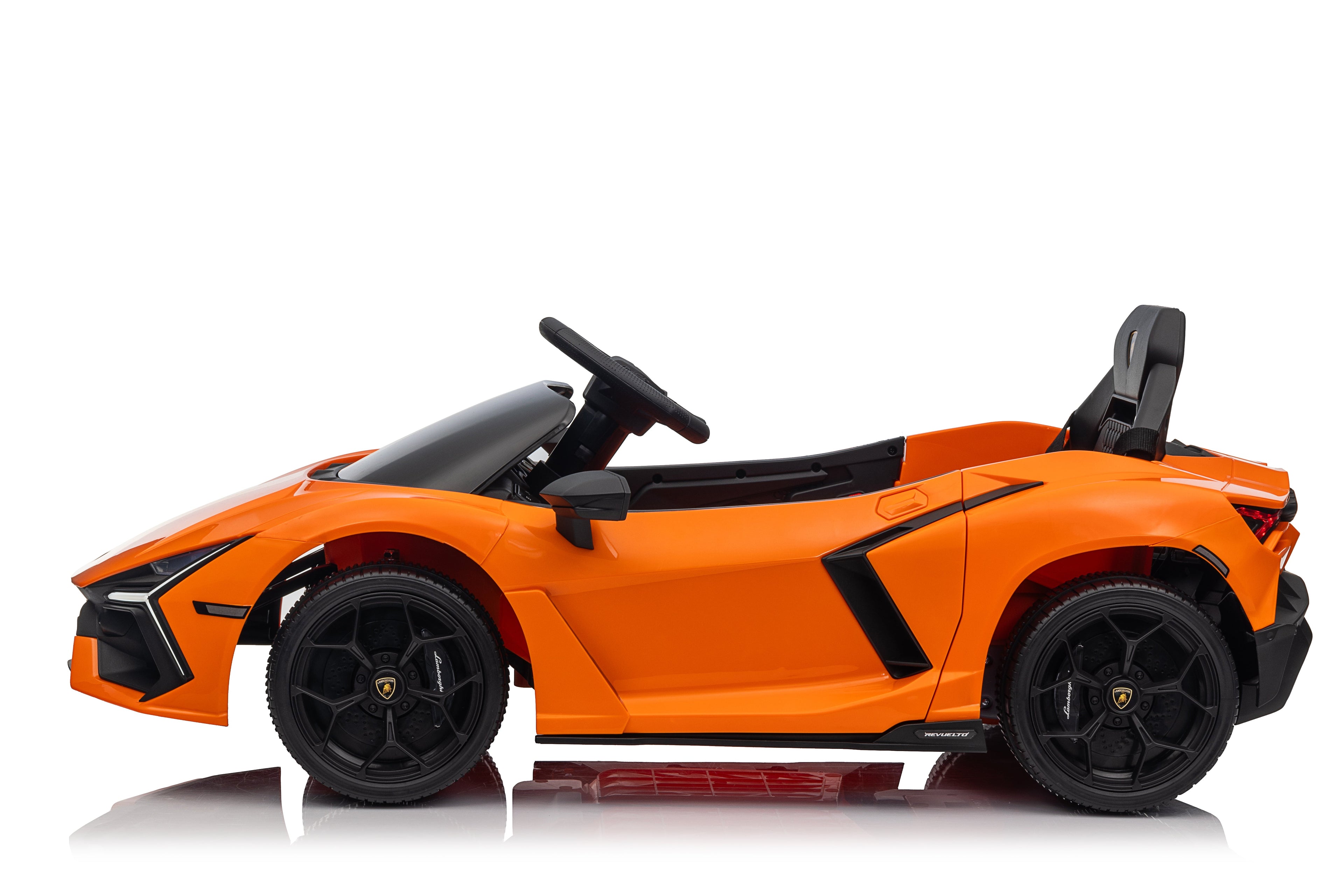 Mașinuță electrică pentru copii Lamborghini Revuelto, 12V 4,5 Ah, 2 motoare, autonomie 1-2 h