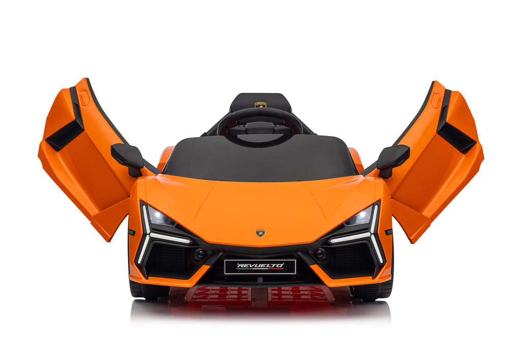 Mașinuță electrică pentru copii Lamborghini Revuelto, 12V 4,5 Ah, 2 motoare, autonomie 1-2 h