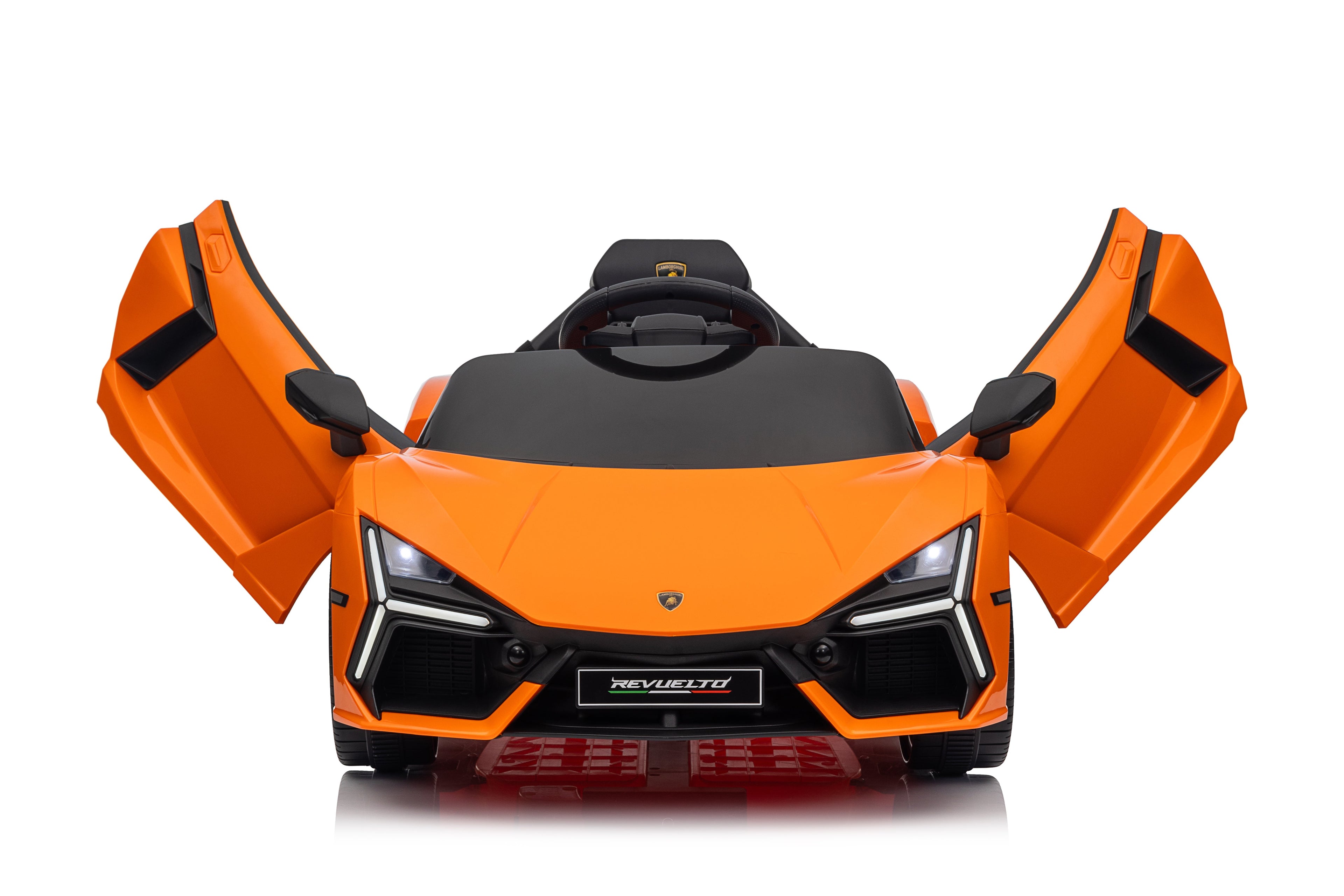 Mașinuță electrică pentru copii Lamborghini Revuelto, 12V 4,5 Ah, 2 motoare, autonomie 1-2 h