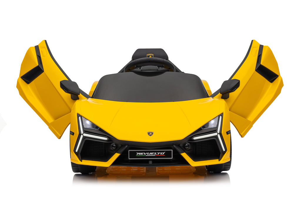 Mașinuță electrică pentru copii Lamborghini Revuelto, 12V 4,5 Ah, 2 motoare, autonomie 1-2 h