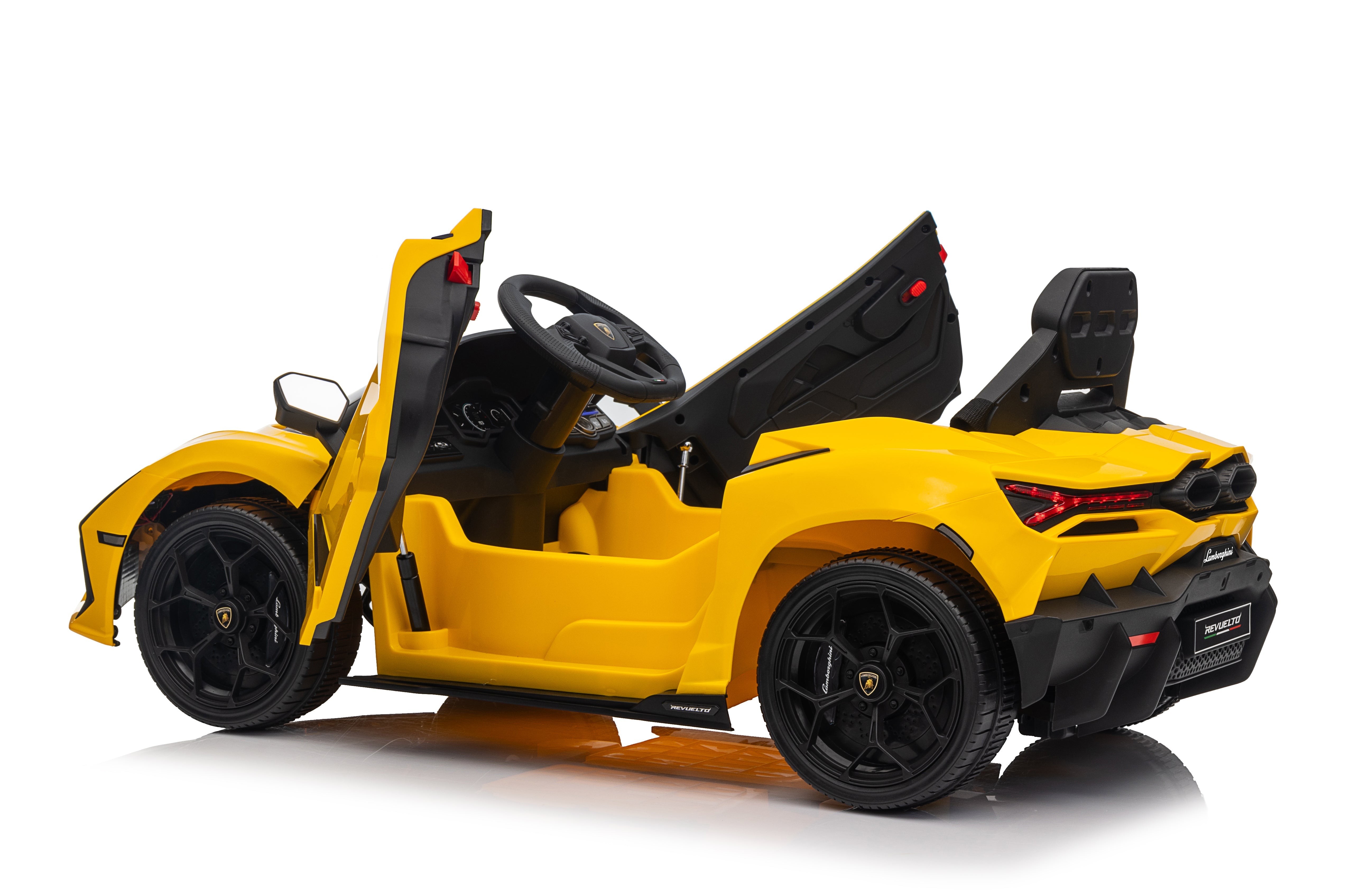 Lamborghini Revuelto – Mașinuță electrică oficial licențiată pentru copii (12V, 2 motoare de 390)