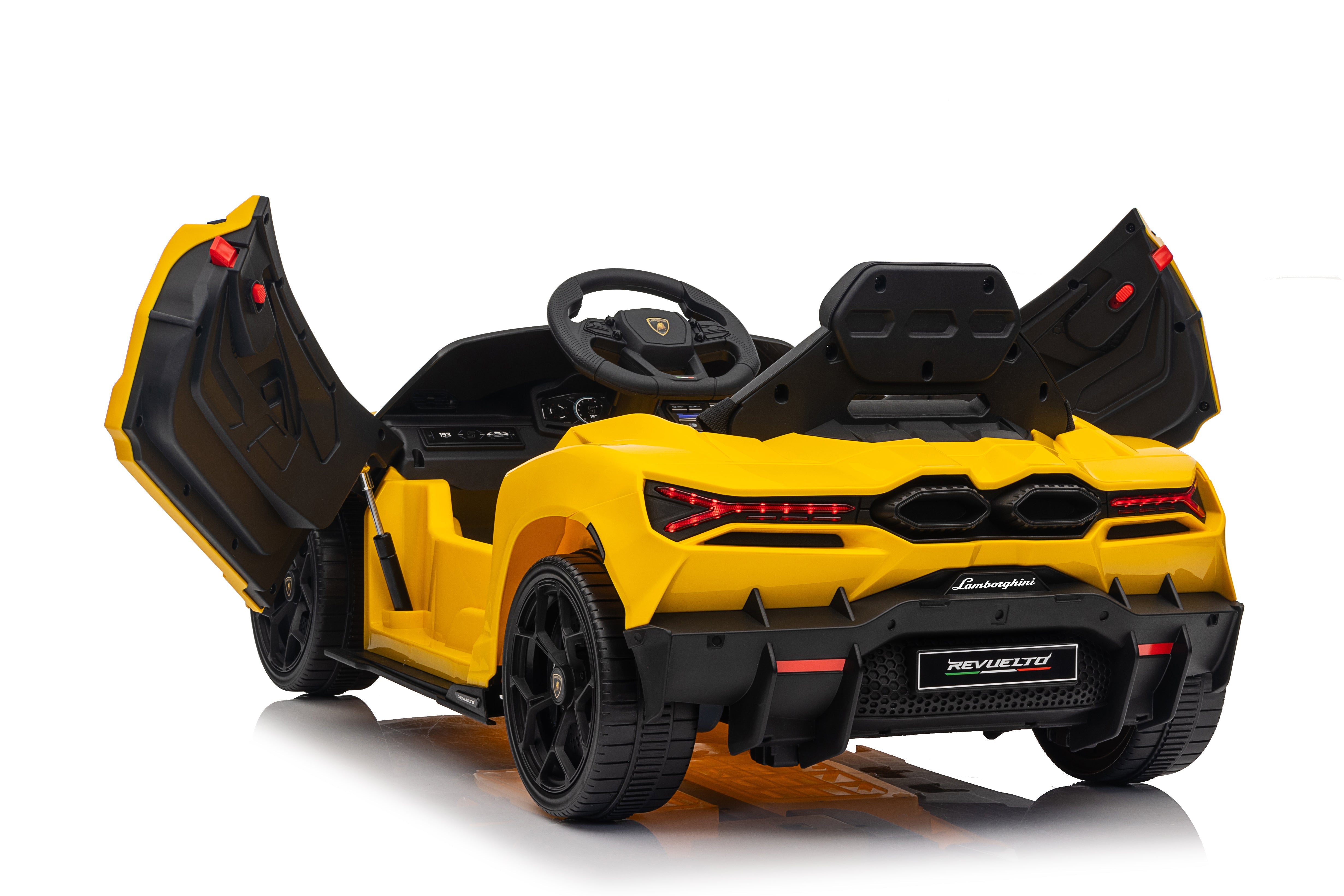 Lamborghini Revuelto – Mașinuță electrică oficial licențiată pentru copii (12V, 2 motoare de 390)
