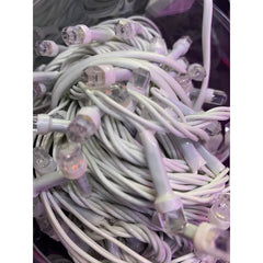 Instalatie Craciun Liniara Diamant, AT PERFORMANCE®, Interior, 8 jocuri de lumini, 9 m, 100 Led-uri, fir alb, Multicolor.