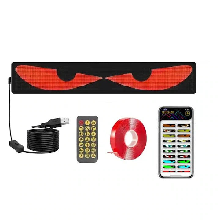 Panou Afisaj Matrix Led AT PERFORMANCE®, Flexibil, 595x120mm, Devil Eyes, Ochi Camion, control Bluetooth, USB