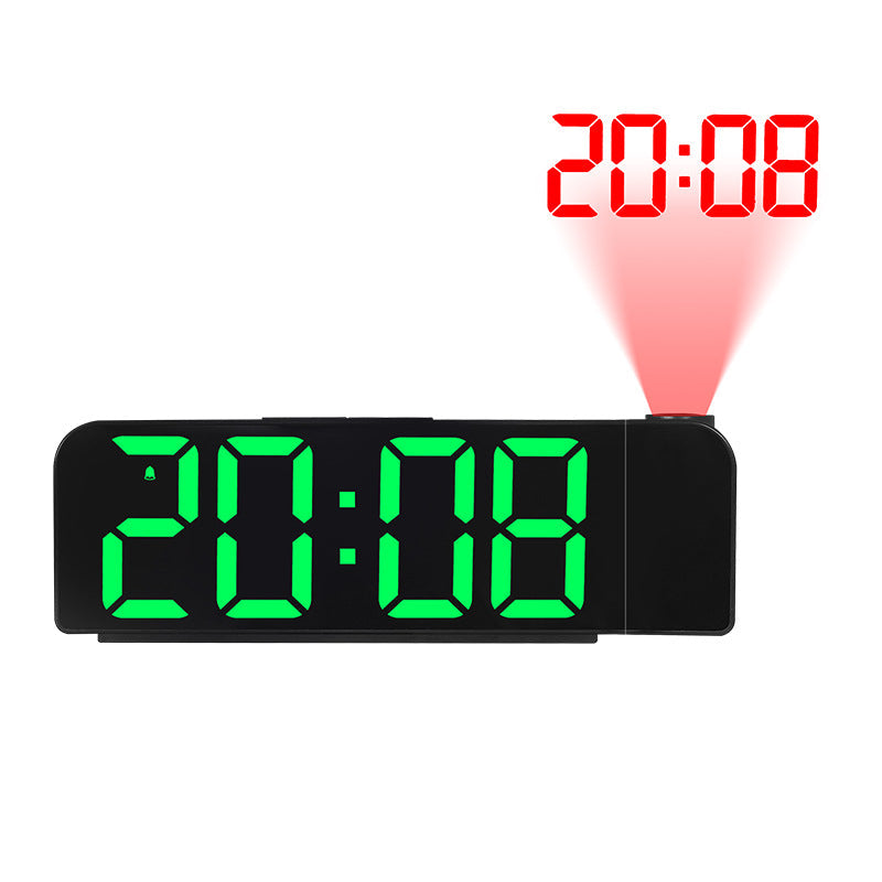 Ceas digital cu proiector rotativ AT Performance, afișaj LED, alarmă, format 12/24h, alimentare USB, negru