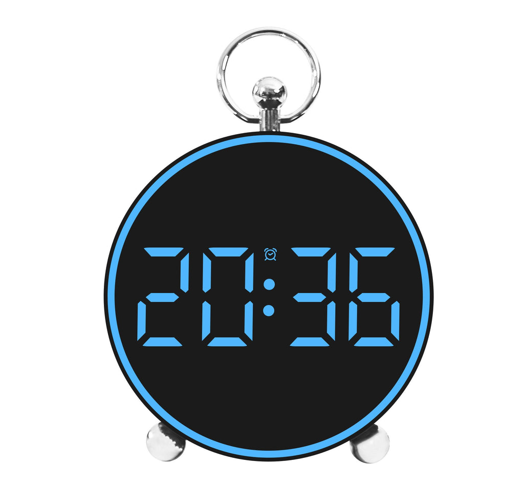 Ceas digital de masă AT Performance, afișaj LED, alarmă cu snooze, alimentare USB, 14 cm, roz