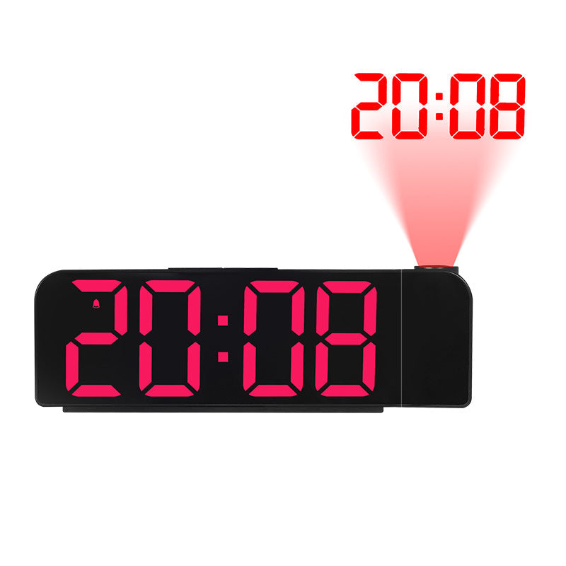 Ceas digital cu proiector rotativ AT Performance, afișaj LED, alarmă, format 12/24h, alimentare USB, negru