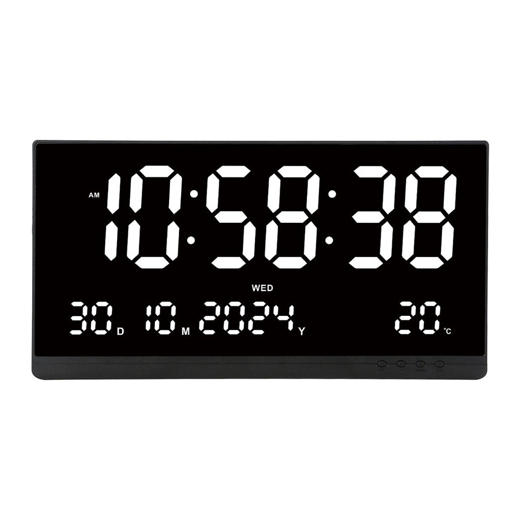 Ceas digital de masă AT Performance, LED roșu, 3 niveluri luminozitate, calendar, termometru, 11 x 22 cm