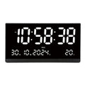 Ceas digital de masă AT Performance, LED roșu, 3 niveluri luminozitate, calendar, termometru, 11 x 22 cm