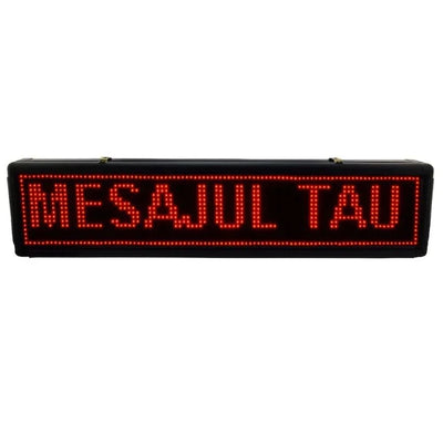 Panou reclamă luminoasă LED AT Performance, 70x20 cm, vizibilitate 50-300 m, pentru interior, roșu