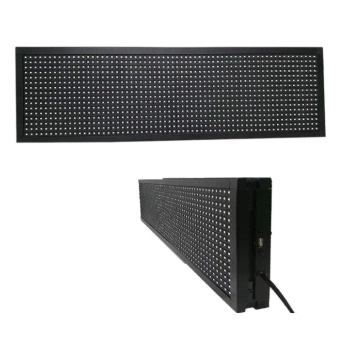 Reclamă luminoasă LED RGB AT Performance, 300x40 cm, Wi-Fi, cod QR, culori reglabile, neagră