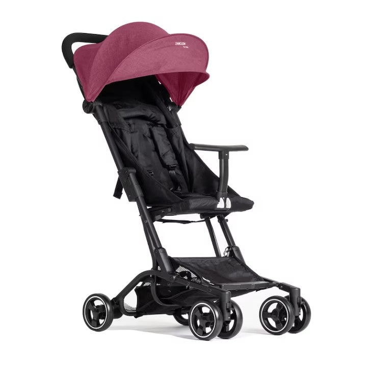 Cărucior pentru copii pliabil AT Performance, 5 kg, cadru din aluminiu, ham în 5 puncte, 6-36 luni, negru