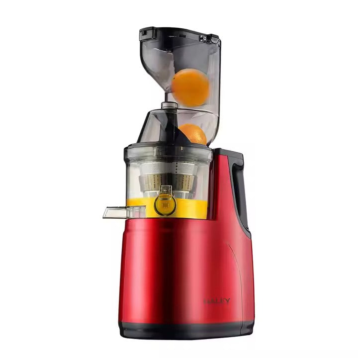 Storcător de citrice HALEY HY-606, 150 W, 500 ml, stoarcere lentă, auto-ejectare pulpă, roșu/negru