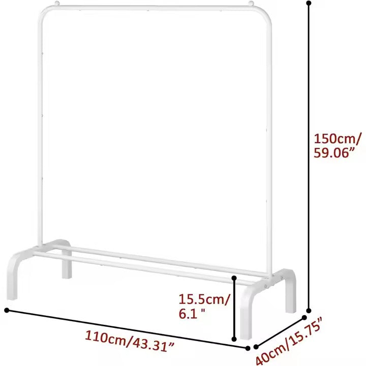 Pachet Promoțional 2x Suport Mobil, pentru Haine, AT PERFORMANECE ®, Umerase si Incaltaminte, Inaltime Reglabila, 155X110X40 Cm, Alb