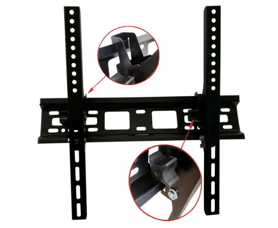 Suport TV de perete Tusy Store HT-002, 32-55 inch, max. 30 kg, VESA până la 400x400, înclinabil, negru
