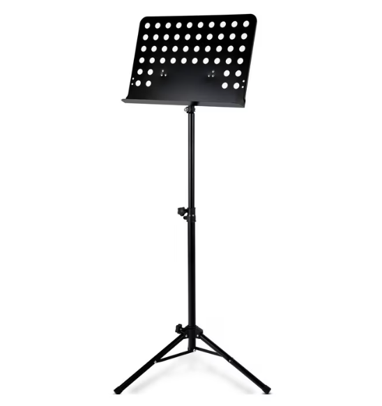 Stativ pentru Partitura, Inaltime Reglabila, Picioruse Antiderapante, Confectionat din Metal, Usor de Instalat si Depozitat, Negru