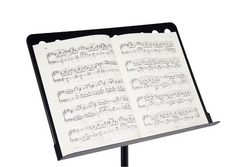 Stativ pentru Partitura, Inaltime Reglabila, Picioruse Antiderapante, Confectionat din Metal, Usor de Instalat si Depozitat, Negru