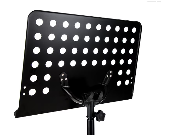 Stativ pentru Partitura, Inaltime Reglabila, Picioruse Antiderapante, Confectionat din Metal, Usor de Instalat si Depozitat, Negru