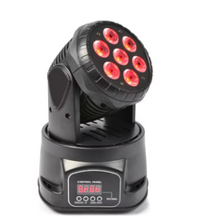 Proiector lumini Moving Head, 8 W x 7 LED, Negru, AT PERFORMANCE