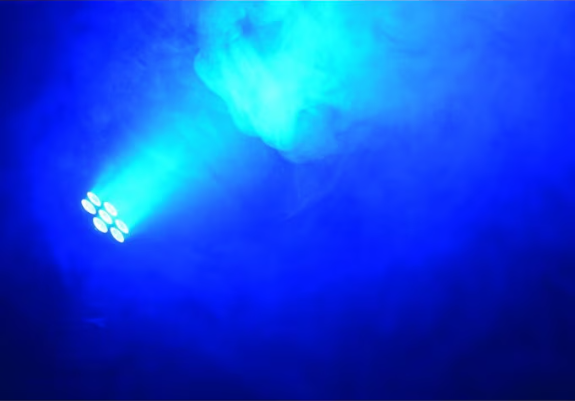 Proiector lumini moving head AT Performance, 7 x 5 W LED, unghi 35°, display LCD, negru