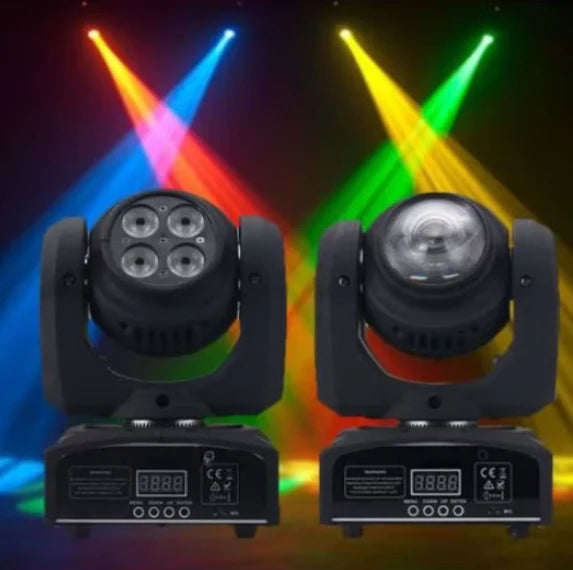 Proiector moving head cu cap dublu AT Performance, LED RGBW 100 W, DMX512, pan 540°