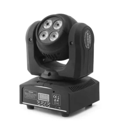 Proiector moving head cu cap dublu AT Performance, LED RGBW 100 W, DMX512, pan 540°