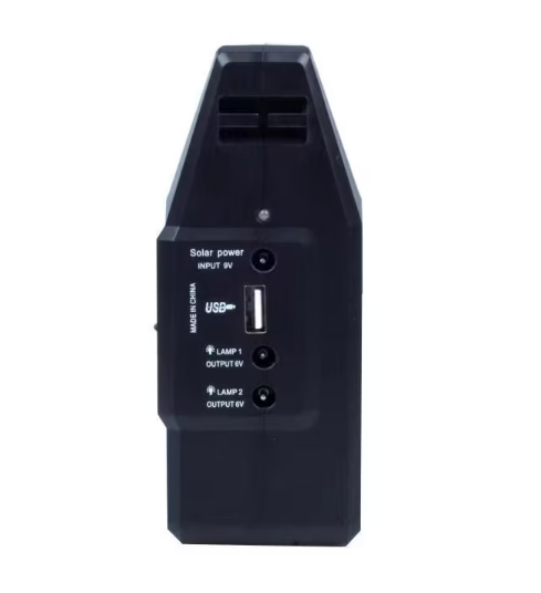 Kit panou solar GDLITE GD-8030, 7 W, lanternă 14 LED, 2 becuri, autonomie 5 h, negru