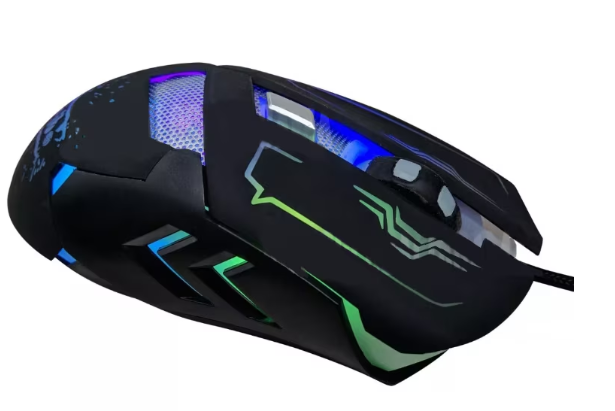 Mouse gaming Weibo S10, senzor optic 3200 DPI, 6 butoane, iluminare RGB, cablu 1,8 m