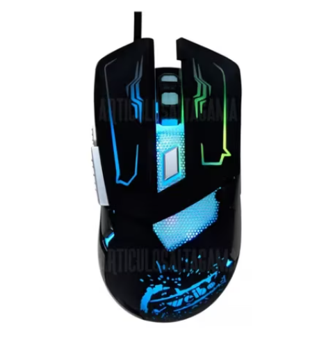 Mouse gaming Weibo S10, senzor optic 3200 DPI, 6 butoane, iluminare RGB, cablu 1,8 m