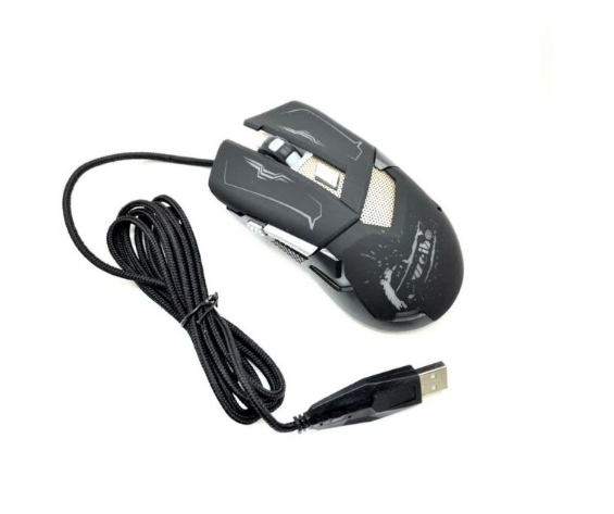 Mouse gaming Weibo S10, senzor optic 3200 DPI, 6 butoane, iluminare RGB, cablu 1,8 m
