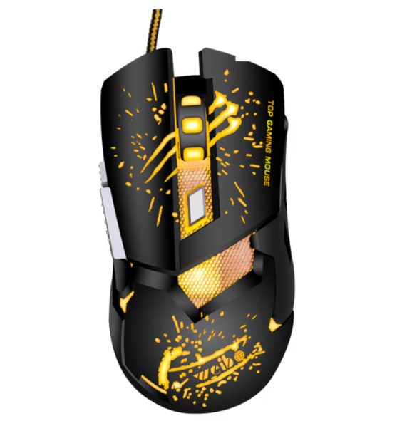 Mouse gaming Weibo S10, senzor optic 1600-3200 DPI, 6 butoane, cablu 1,8 m, roșu