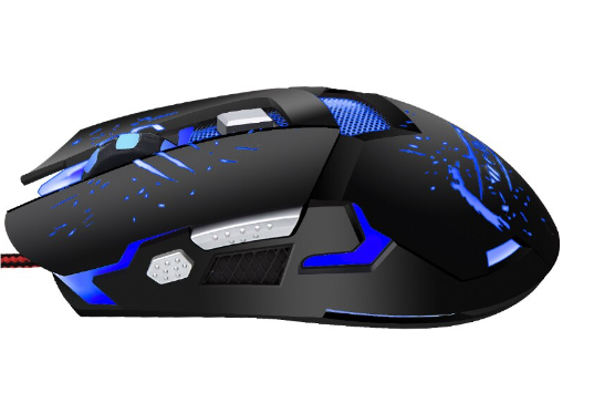 Mouse gaming Weibo S10, senzor optic 1600-3200 DPI, 6 butoane, cablu 1,8 m, roșu