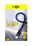 Cablu de date și încărcare Tusy Store pentru iPhone, împletit, 1 m, negru