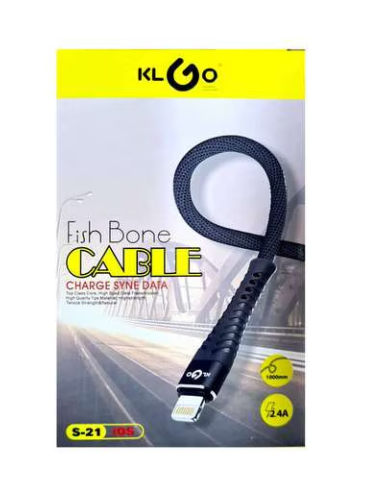 Cablu de date și încărcare Tusy Store pentru iPhone, împletit, 1 m, negru