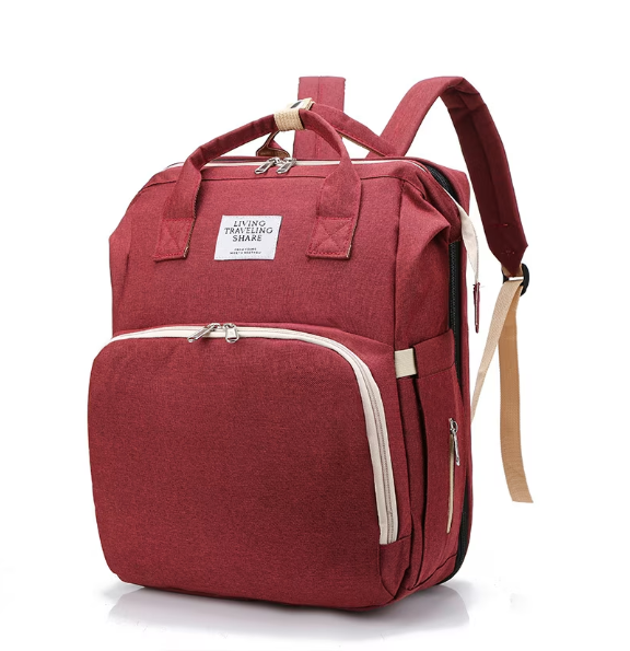 Rucsac pentru bebeluși 3 în 1 AT Performance, 39x30x18 cm, Oxford impermeabil, 1,5 kg, roz deschis