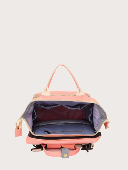 Rucsac pentru bebeluși 3 în 1 AT Performance, 39x30x18 cm, Oxford impermeabil, 1,5 kg, roz deschis