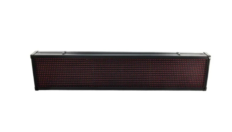 Reclama luminoasa de exterior tip panou cu LEDuri rosii, Dimensiuni 100x20cm , Led uri Ultrabright , Reclama tip caseta luminoasa , Negru
